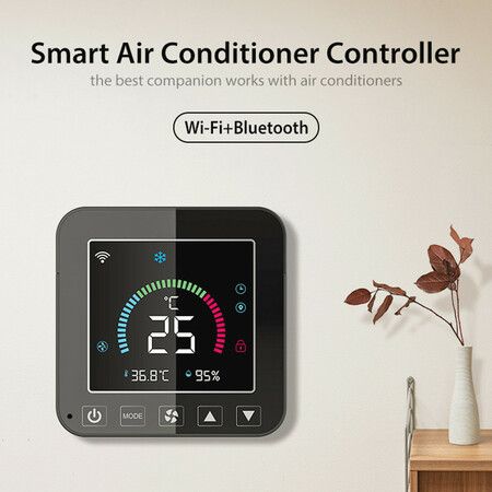 2.4GHz WiFi Bluetooth Smart Air Conditioner Controller Thermostat Temperature Humidity Infrared for Home Living Room Bedroom