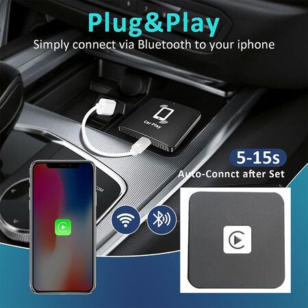 iOS Version Wireless CarPlay Adapter Wireless Apple Carplay, OEM Wired CarPlay Cars CarPlay Wireless Adapter