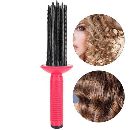 Hair Curler Hair Fluffy Curling Roll Comb Anti?Slip Curling Wand Hairstyling Tools