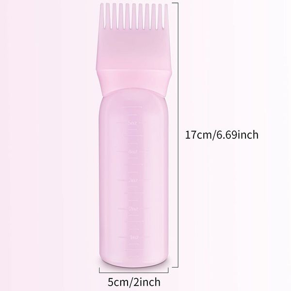 Root Comb Applicator Bottle 6 OZ Hair Oil Applicator Applicator Bottle for Hair Dye Bottle