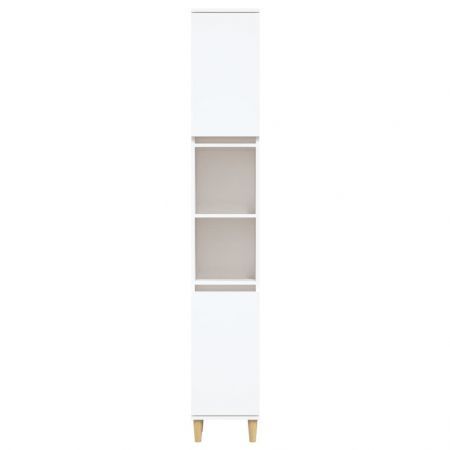 Bathroom Cabinet White 30x30x190 cm Engineered Wood