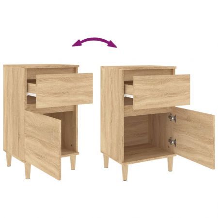 Bedside Cabinets 2 pcs Sonoma Oak 40x35x70 cm