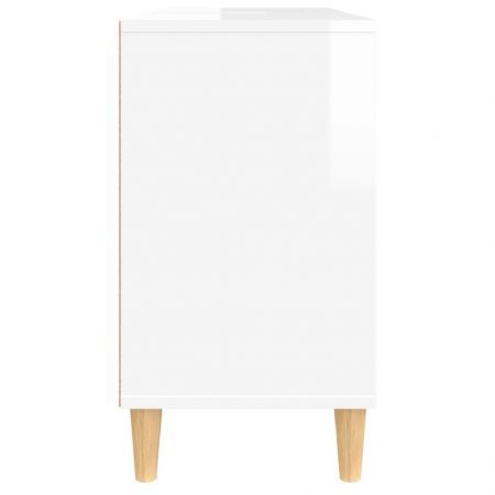 Sink Cabinet High Gloss White 80x33x60 cm Engineered Wood