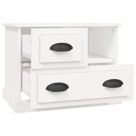 Bedside Cabinet White 60x39x45 cm