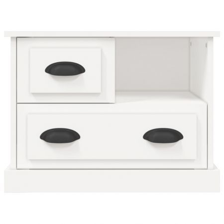 Bedside Cabinet White 60x39x45 cm