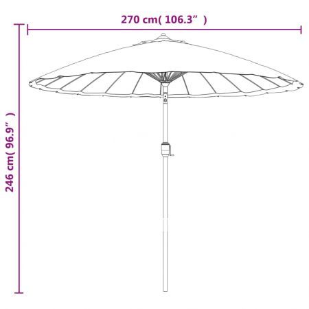 Outdoor Parasol with Aluminium Pole 270 cm Anthracite