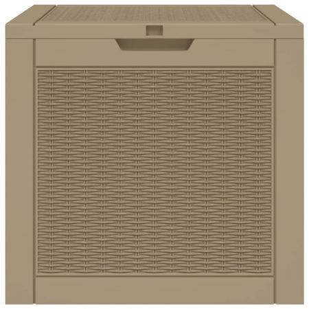 Garden Storage Box Light Brown 55.5x43x53 cm Polypropylene