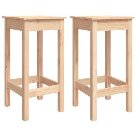 Bar Chairs 2 pcs 40x40x78 cm Solid Wood Pine