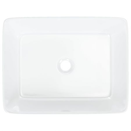 Wash Basin White 48x37x13 cm Ceramic Rectangle