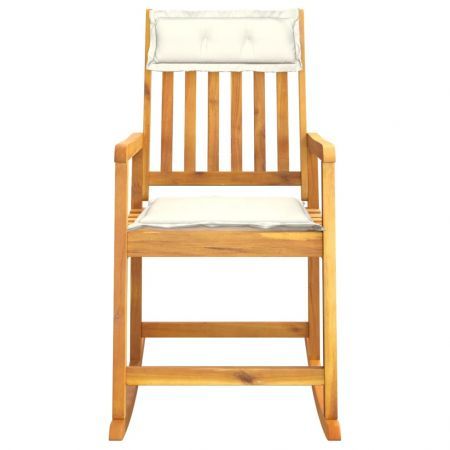 Rocking Chair with Cushions Solid Wood Acacia