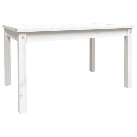 Garden Table White 82.5x50.5x45 cm Solid Wood Pine