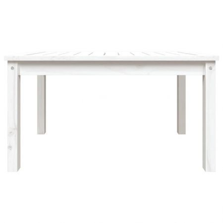 Garden Table White 82.5x50.5x45 cm Solid Wood Pine