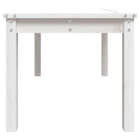 Garden Table White 82.5x50.5x45 cm Solid Wood Pine