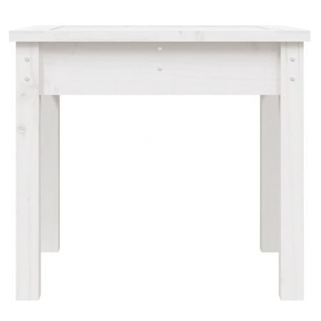 Garden Bench White 50x44x45 cm Solid Wood Pine