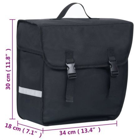 Single Bicycle Bag for Pannier Rack Waterproof 21 L Black