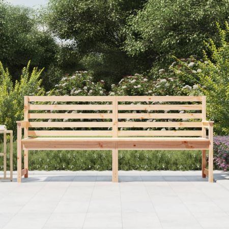 Garden Bench 203.5x48x91.5 cm Solid Wood Pine