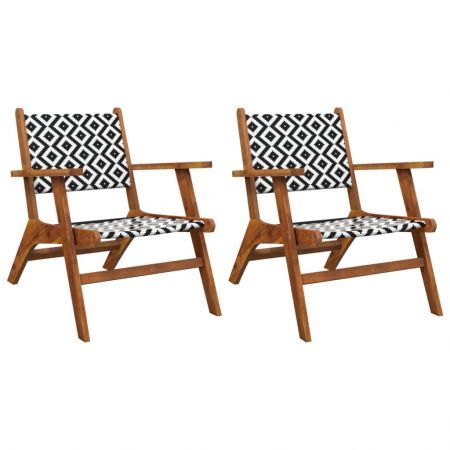 Garden Chairs 2 pcs Solid Acacia Wood