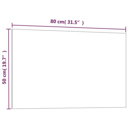 Wall-mounted Magnetic Board Black 80x50 cm Tempered Glass