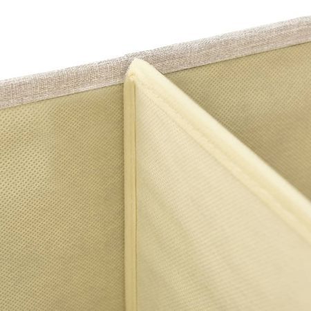 Storage Box Fabric 50x30x25 cm Cream