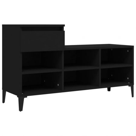 Shoe Cabinet Black 102x36x60 cm Engineered Wood