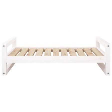 Dog Bed White 95.5x65.5x28 cm Solid Pine Wood