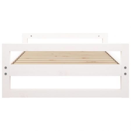 Dog Bed White 95.5x65.5x28 cm Solid Pine Wood