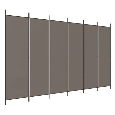 6-Panel Room Divider Anthracite 300x200 cm Fabric