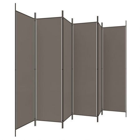 6-Panel Room Divider Anthracite 300x200 cm Fabric