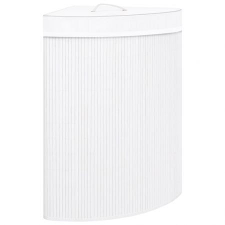 Bamboo Corner Laundry Basket White 60 L