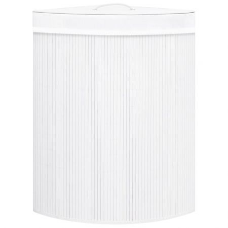 Bamboo Corner Laundry Basket White 60 L