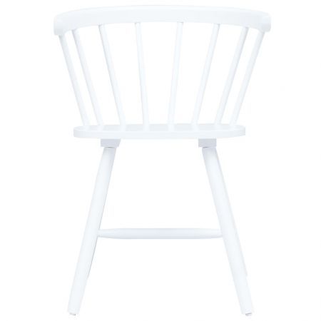 Dining Chairs 4 pcs White Solid Rubber Wood