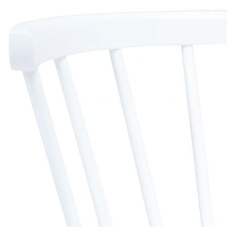 Dining Chairs 4 pcs White Solid Rubber Wood