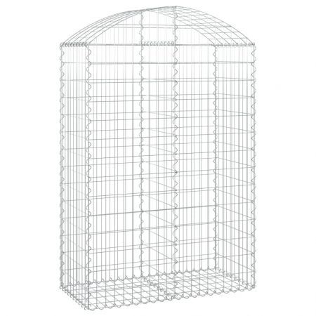 Arched Gabion Basket 100x50x140/160 cm Galvanised Iron