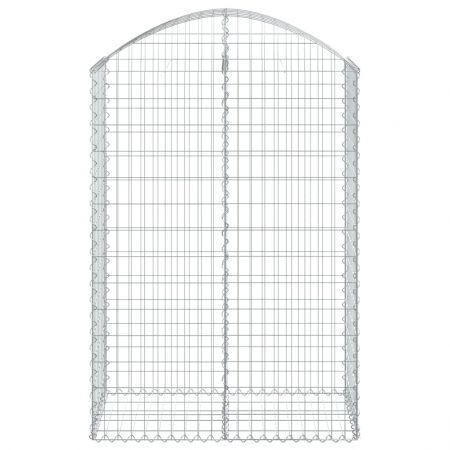 Arched Gabion Basket 100x50x140/160 cm Galvanised Iron