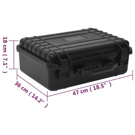 Portable Flight Case Black 47x36x18 cm PP