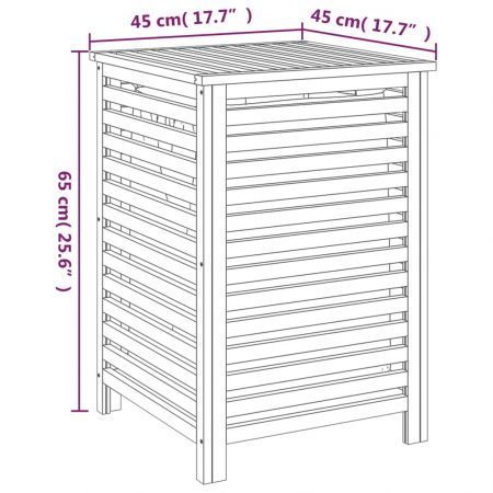 Laundry Basket 45x45x65 cm Solid Wood Walnut