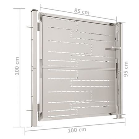 Garden Gate 100x100 cm Stainless Steel