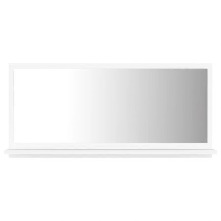 Bathroom Mirror White 80x10.5x37 cm Engineered Wood