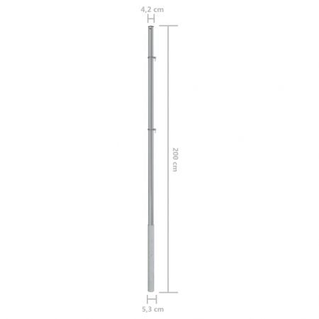 Sunshade Sail Pole 200 cm Stainless Steel