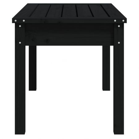 Garden Bench Black 80x44x45 cm Solid Wood Pine