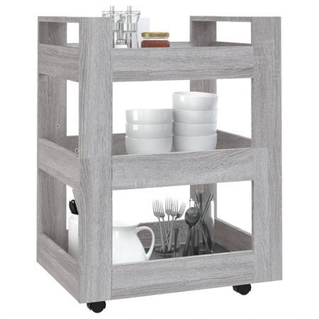 Kitchen Trolley Grey Sonoma 60x45x80 cm Engineered Wood