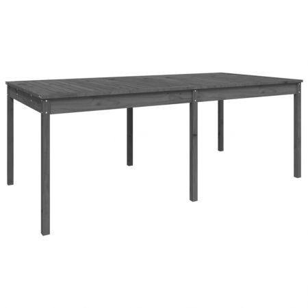 Garden Table Grey 203.5x100x76 cm Solid Wood Pine