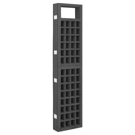 6-Panel Room Divider/Trellis Solid Fir Wood Black 242.5x180 cm