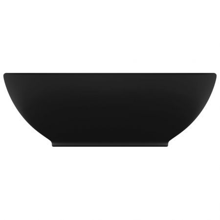 Luxury Basin Oval-shaped Matt Black 40x33 cm Ceramic