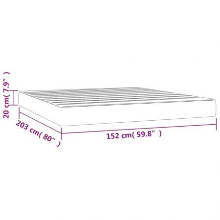 Pocket Spring Bed Mattress Black 152x203x20 cm Queen Faux Leather