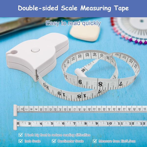 Body Tape Measure Self-Locking,Retractable Automatic Telescopic Tape Measure,150cm Locking Pin and Retractable Button,Tape Measure Body,Weight Loss Tape Measure