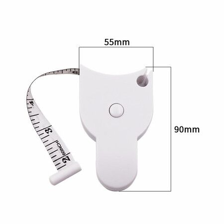 Body Tape Measure Self-Locking,Retractable Automatic Telescopic Tape Measure,150cm Locking Pin and Retractable Button,Tape Measure Body,Weight Loss Tape Measure