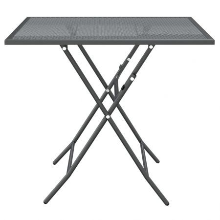 Garden Table 80x80x72 cm Expanded Metal Mesh Anthracite