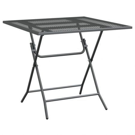 Garden Table 80x80x72 cm Expanded Metal Mesh Anthracite