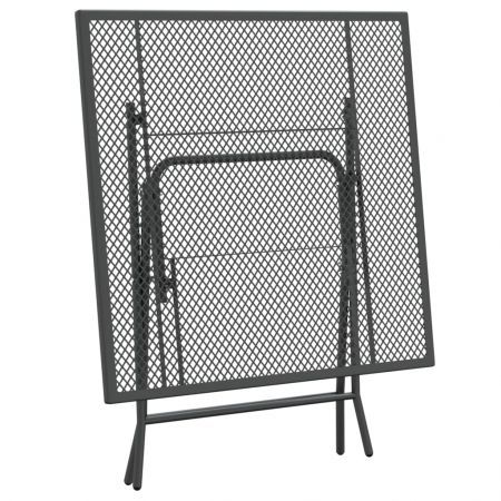 Garden Table 80x80x72 cm Expanded Metal Mesh Anthracite